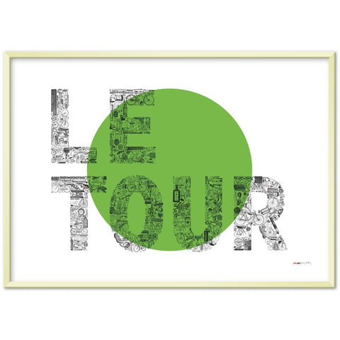 LE TOUR Vert - a Tour de France bicycle poster