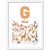 G som Giraf - a Danish letter poster