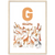 G is for Giraffe - an English letter poster