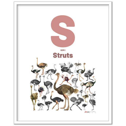 S som i Struts - a Norwegian letter poster