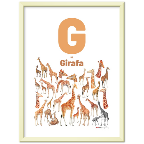 G de Girafa - a Portuguese letter poster
